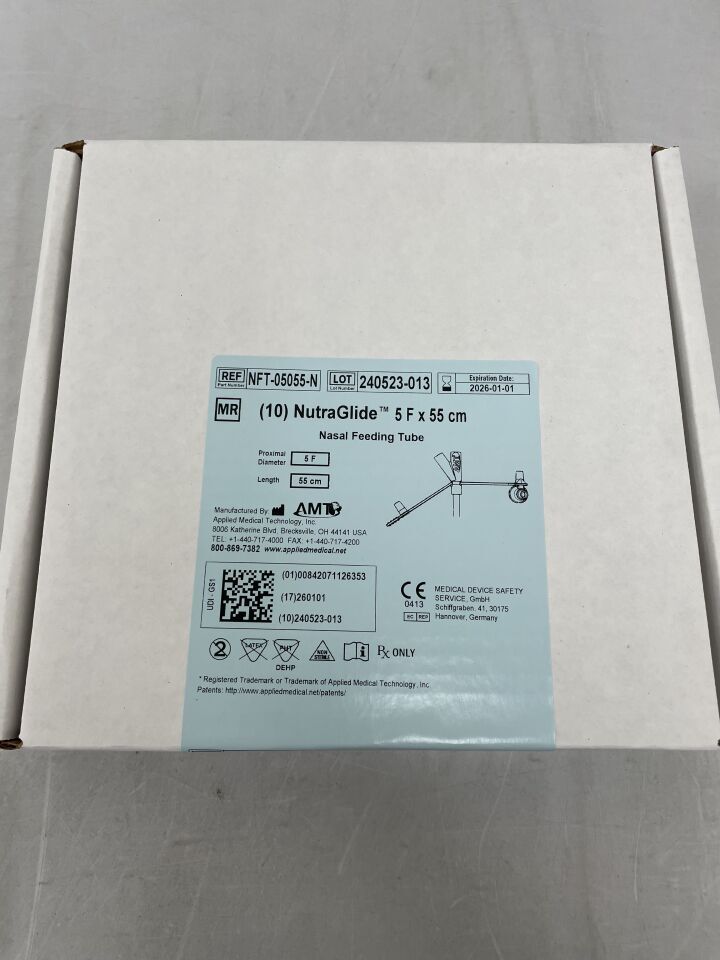 NFT-05055-N - AMT - NutraGlide Nasal Feeding Tube w/Stylet 5F x 55cm, (BX/10) - ( Expiry Date: 2026-01-01 )