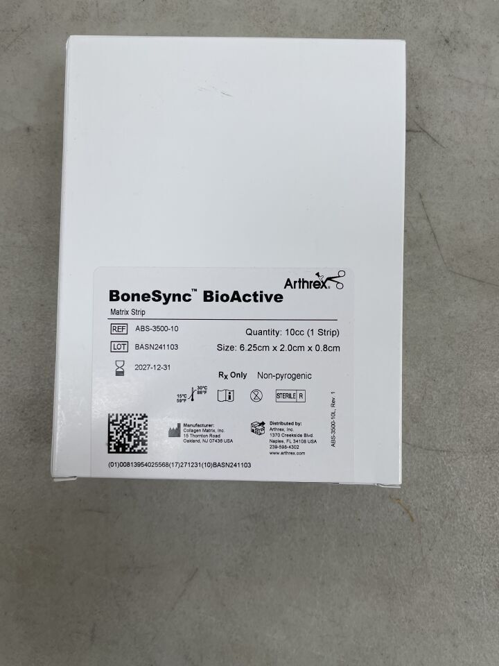 ABS-3500-10 - ARTHREX - Tira de matriz bioactiva BoneSync, 10 cc, (caja/1) - (Fecha de caducidad: 31/12/2027)