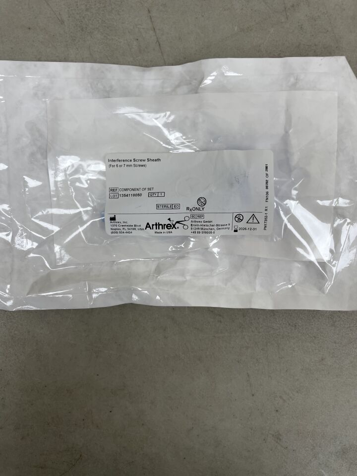 CO-AR-6551C - ARTHREX - Componente de la vaina para tornillos de interferencia (AR-6551C) (para tornillos de 6 mm o 7 mm), (unidad) - (Fecha de caducidad: 31/12/2026)