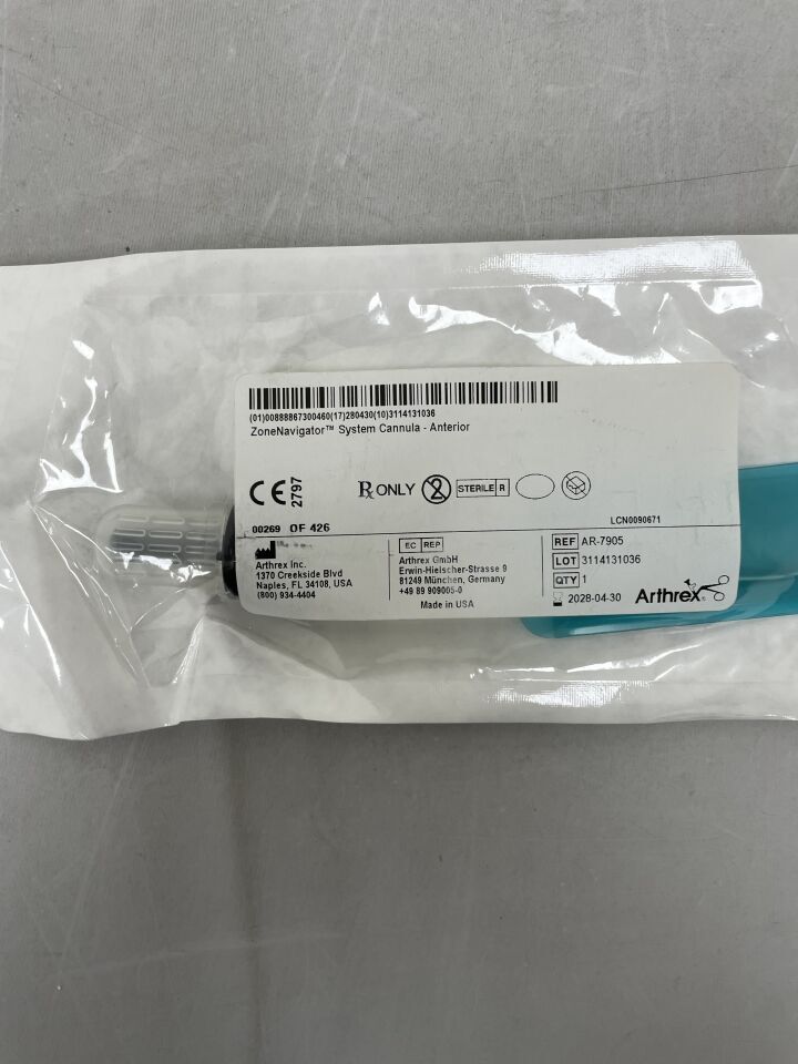 AR-7905 - ARTHREX - Cánula anterior, ZoneNavigator, (EA) - (Fecha de caducidad: 2028-04-30)