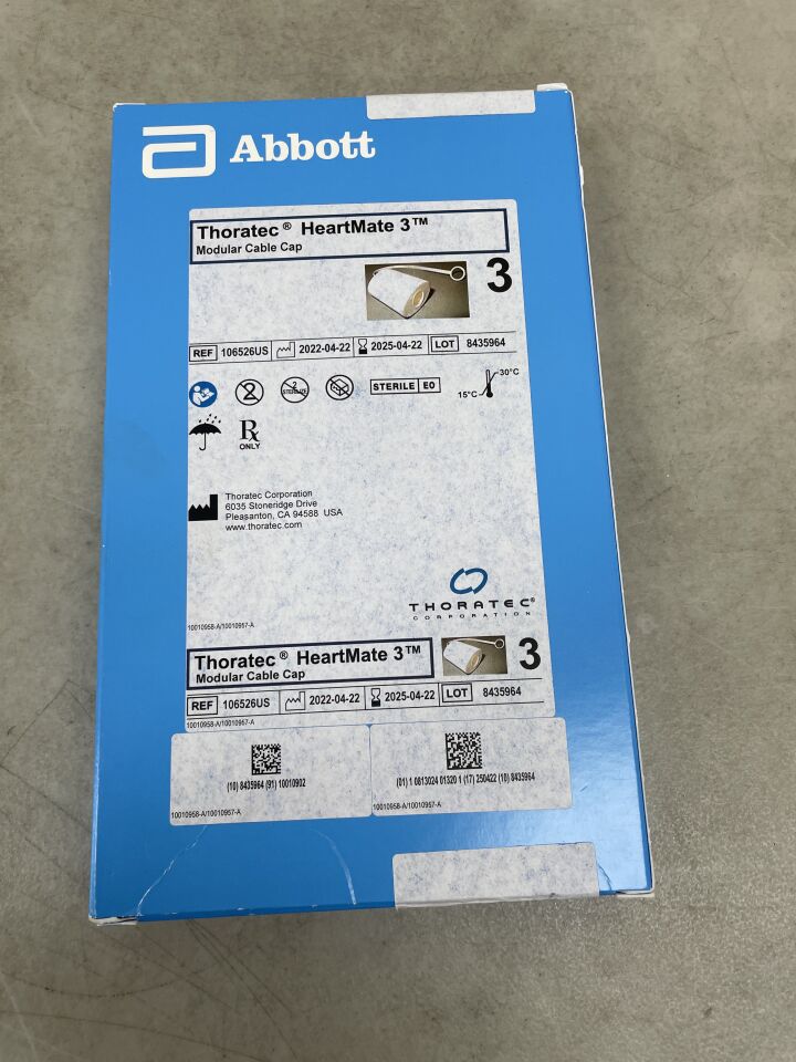 106526US - ABBOTT - Thoratec HeartMate 3 Modular Cable Cap - Individual Unit, (BX/1) - ( Expiry Date: 2025-04-22 )