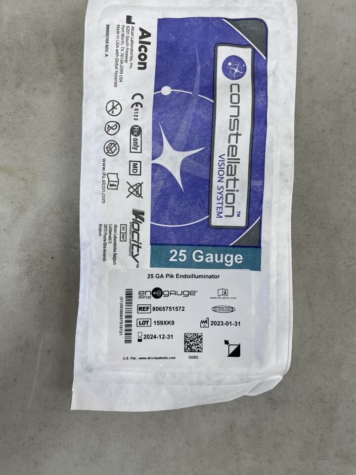 8065751572 - ALCON - Engauge 25 GA Pik Endoilluminator, (EA) - ( Expiry Date: 2025-07-31 )
