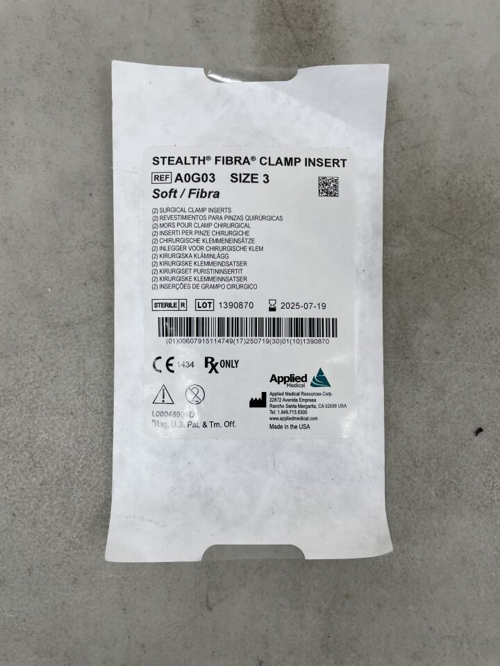 A0G03 - APPLIED MEDICAL RESOURCES - Stealth Fibra Clamp Insert, Size 3, (EA)