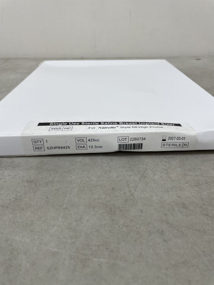 SZHP68425 - ALLERGAN - Natrelle Saline Breast Implant Sizer for Natrelle Style 68 High Profile, 425cc, (BX/1) - ( Expiry Date: 2027-03-01 )