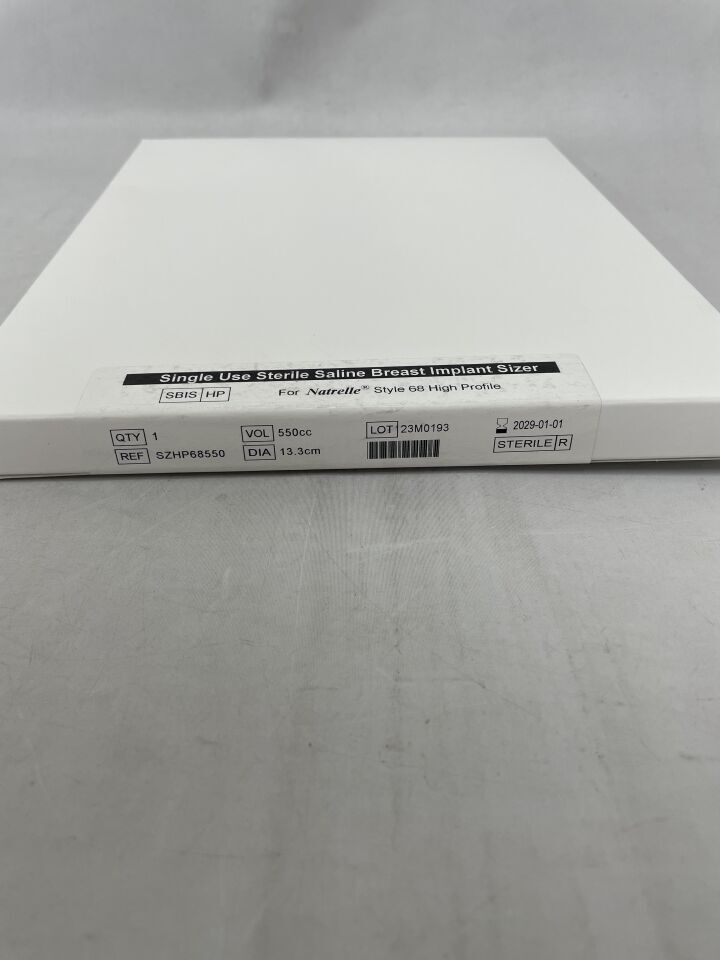 SZHP68550 - ALLERGAN - Natrelle Saline Breast Implant Sizer Style 68 High Profile, 550cc
, () - ( Expiry Date: 2029-01-01 )