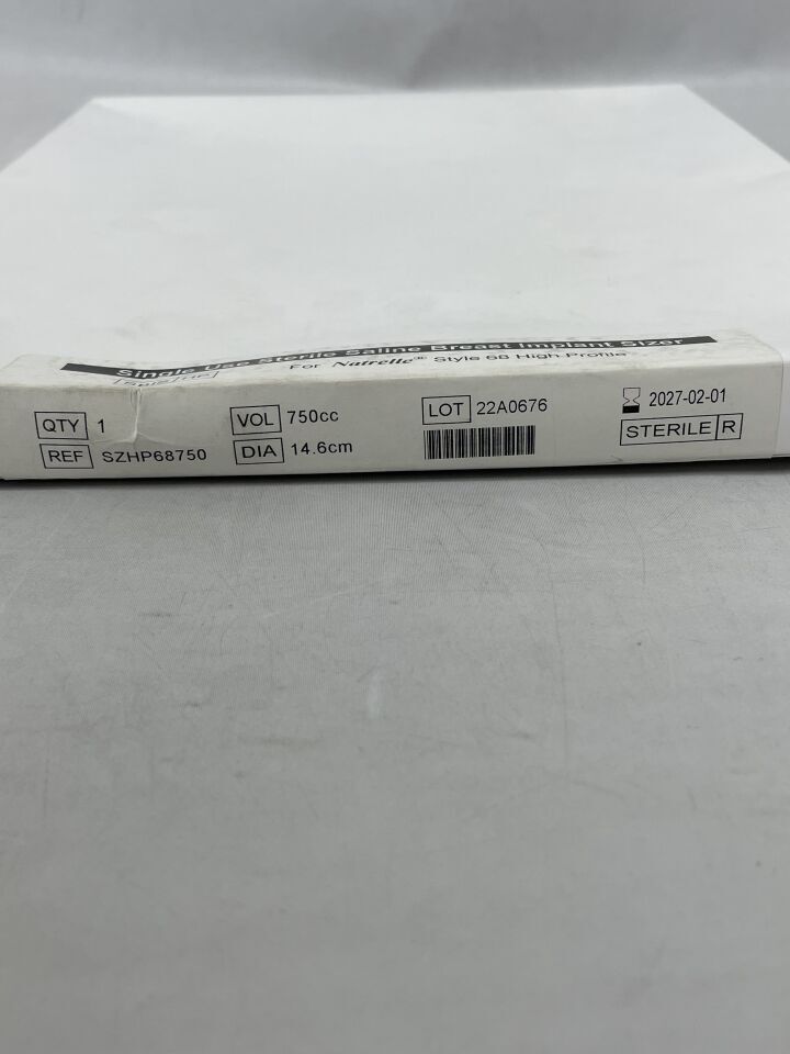SZHP68750 - ALLERGAN - Natrelle Style Single Use Saline Breast Implant Sizer 750cc x 14.6cm, (BX/1) - ( Expiry Date: 2027-02-01 )