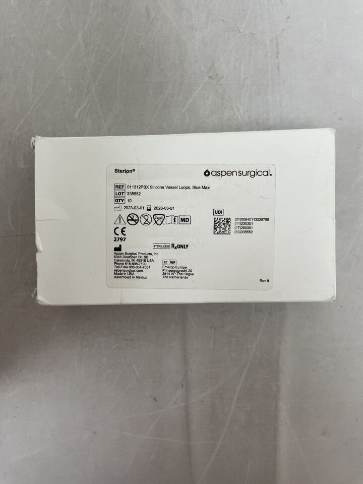 011312PBX - ASPEN SURGICAL - Asas vasculares Sterion, 1 x 762 mm, (caja de 10) - (Fecha de caducidad: 01/03/2028)