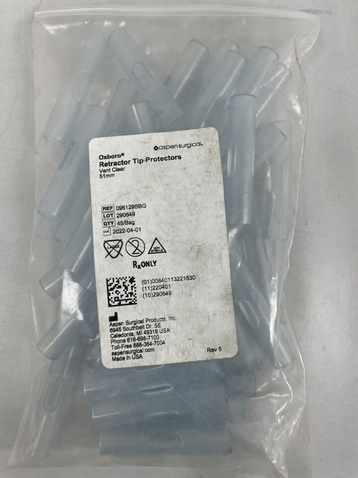 096129BBG - ASPEN SURGICAL - Oxboro Retractor Tip Protectors, 51mm, (BX/45) - ( Expiry Date: 2099-12-31 )