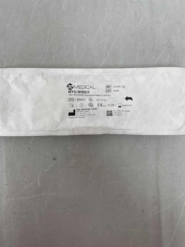 019-530 - A&amp;E MEDICAL - Cable de paciente desechable MYO/WIRE de 1,8 mm, 2,0 (unidades) - (Fecha de caducidad: 01/07/2028)