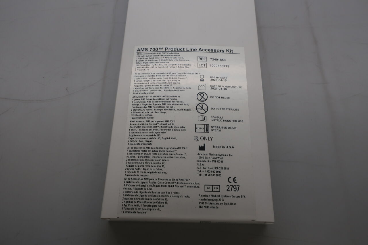 72401850 - AMS - Kit de accesorios para prótesis de pene inflable (Caja/1) - (Fecha de caducidad: 15/04/2026)
