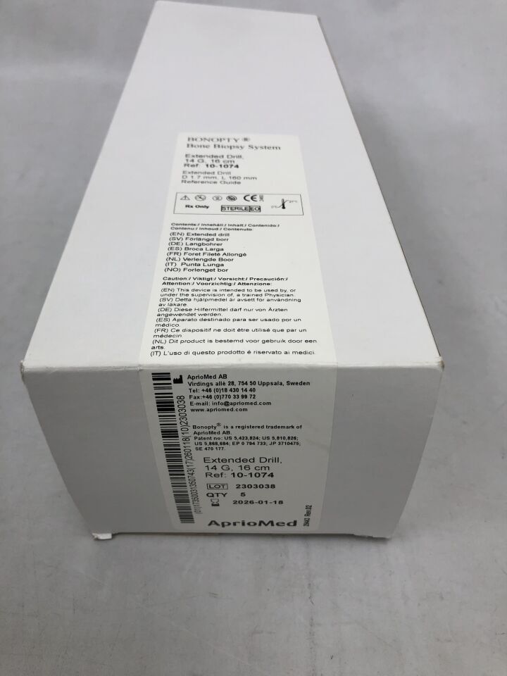 10-1074 - APRIOMED - Bonopty Bone Biopsy System, 16cm, (BX/5) - ( Expiry Date: 2026-01-18 )