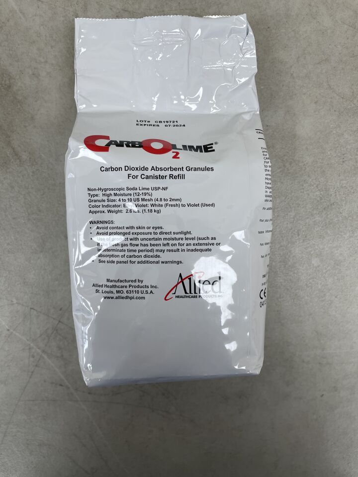 55-01-0026 - ALLIED - Carbolime CO2 Absorber Refill Bag, (EA) - ( Expiry Date: 2024-07-01 )