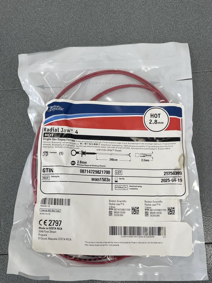 1503 - BOSTON SCIENTIFIC - Radial Jaw 4 Single-Use Biopsy Forceps - HOT - 2.8mm x 240cm, (EA) - ( Expiry Date: 2025-10-11 )