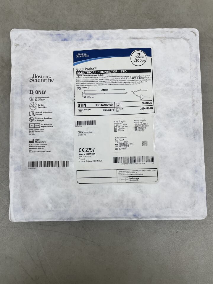 6007 - BOSTON SCIENTIFIC - Gold Probe Bipolar Electrohemostasis Catheter, 7 Fr OD x 300 cm Length, (EA) - ( Expiry Date: 2024-09-08 )