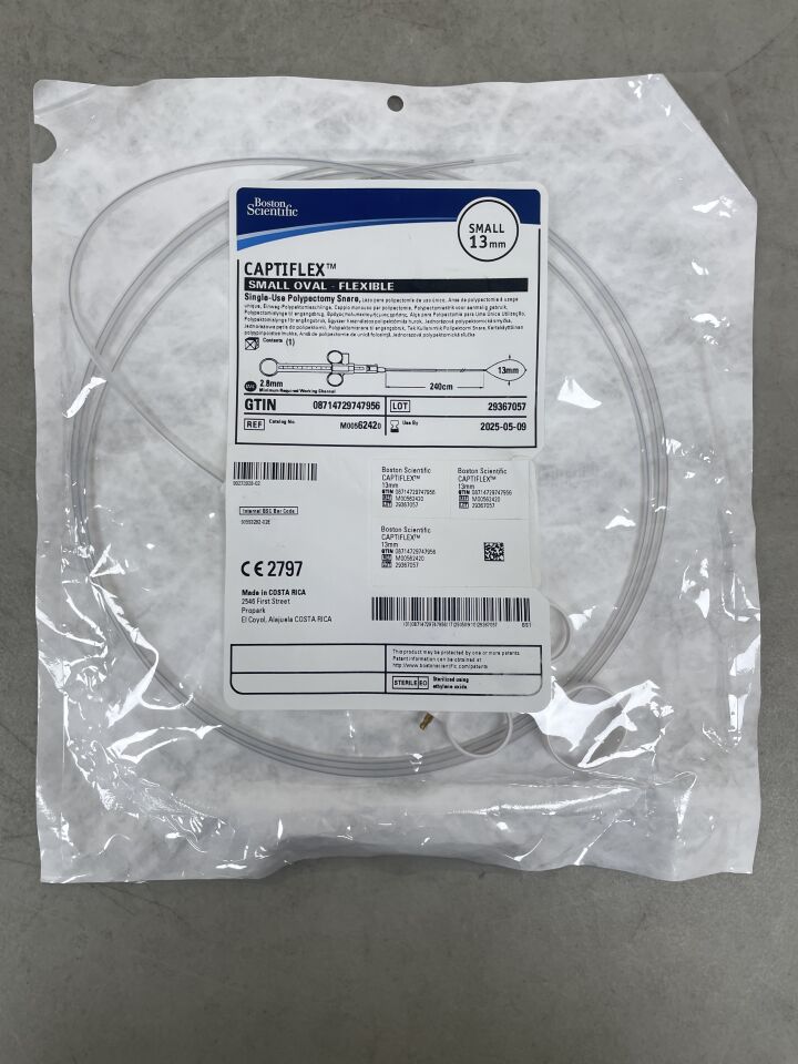 6242 - BOSTON SCIENTIFIC - CAPTIFLEX Polypectomy Snare, Small Oval, Flexible 13mm, (EA) - ( Expiry Date: 2025-05-09 )