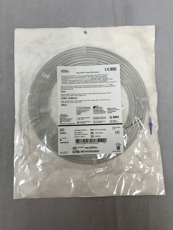18001 - BOSTON SCIENTIFIC - WALLSTENT Super Stiff Guidewire - .035" x 500cm, () - ( Expiry Date: 2025-05-31 )