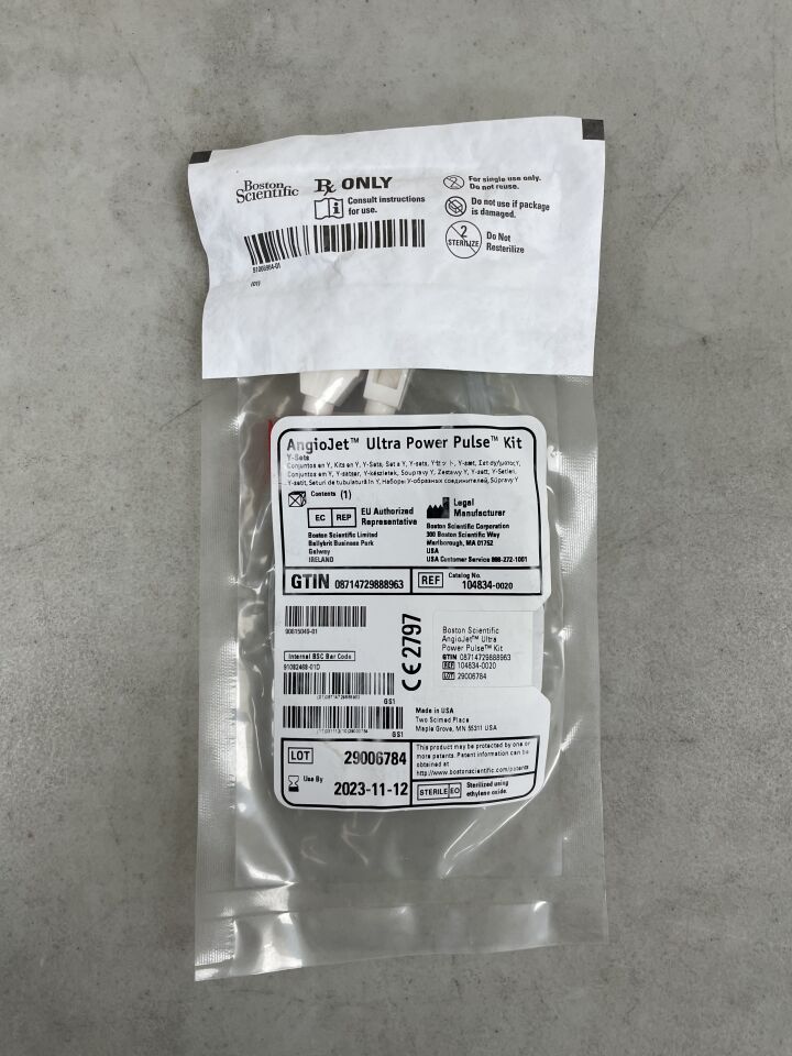 104834 - BOSTON SCIENTIFIC - AngioJet Ultra Power Pulse Kit, (EA) - ( Expiry Date: 2023-11-12 )