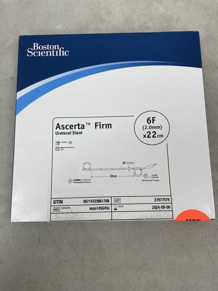 145645 - BOSTON SCIENTIFIC - Ascerta Firm Ureteral Stent 6F x 22cm, (BX/1) - ( Expiry Date: 2025-01-02 )