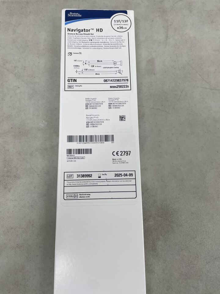 250222 - BOSTON SCIENTIFIC - Navigator HD Ureteral Access Sheath Set 11F/13F x 36cm, (BX/1) - ( Expiry Date: 2025-04-09 )