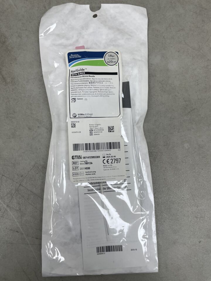 700133 - BOSTON SCIENTIFIC - Naviguide Percutaneous Access Needle with Slider, 18G x 20cm, (EA) - ( Expiry Date: 2025-03-06 )