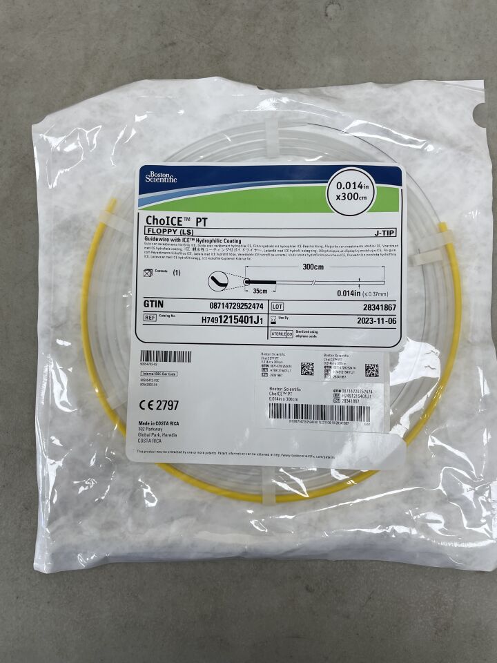 1215401J - BOSTON SCIENTIFIC - Choice PT Floppy Guidewire, 0.014 in. dia. x 300 cm Length, (EA) - ( Expiry Date: 2023-11-06 )
