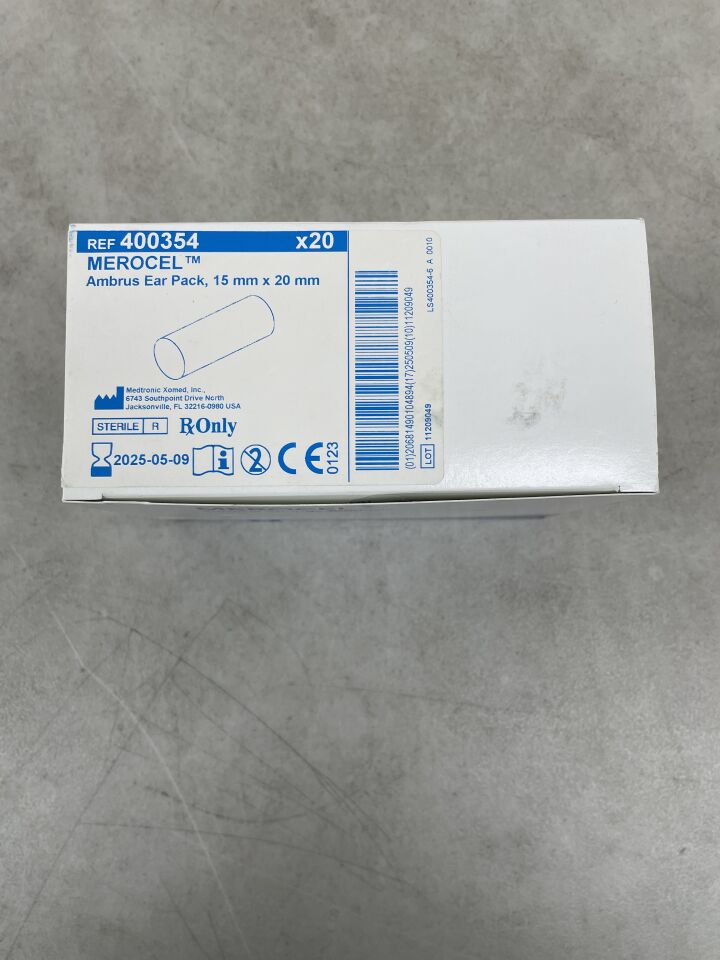 400354 - MEDTRONIC - Merocel Ambrus Ear Pack, 15mm x 20mm, (BX/20) - ( Expiry Date: 2025-05-09 )
