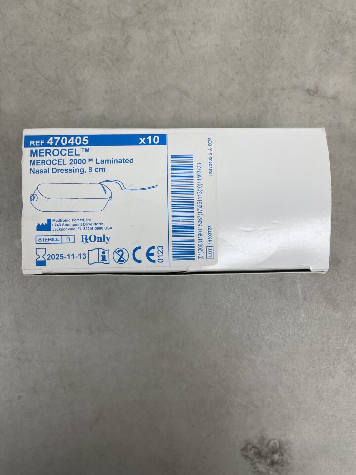 470405 - MEDTRONIC - Merocel 2000 Laminated Nasal Dressing, Airway, Drawstring 8cm, (BX/10) - ( Expiry Date: 2025-11-13 )