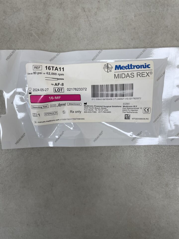 16TA11 - MEDTRONIC - Midas Rex Tapered Cutting Burr, 1.1 mm Head Diameter, 16 cm Shaft Length, (EA) - ( Expiry Date: 2024-05-27 )