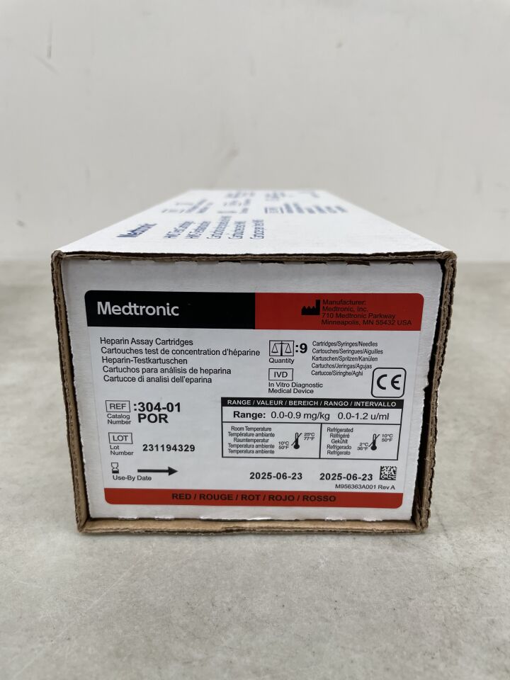 304-01POR - MEDTRONIC - Heparin Assay Controls, (BX/9) - ( Expiry Date: 2025-06-23 )