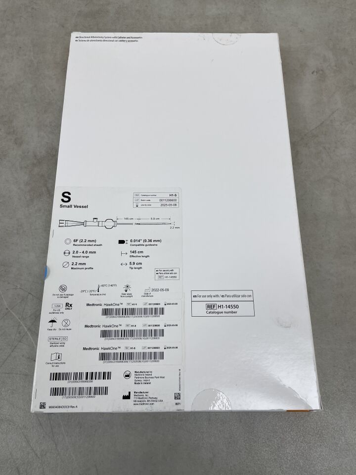 H1-S - MEDTRONIC - ev3 HawkOne S 6F Directional Atherectomy System, (BX/1) - ( Expiry Date: 2025-05-08 )
