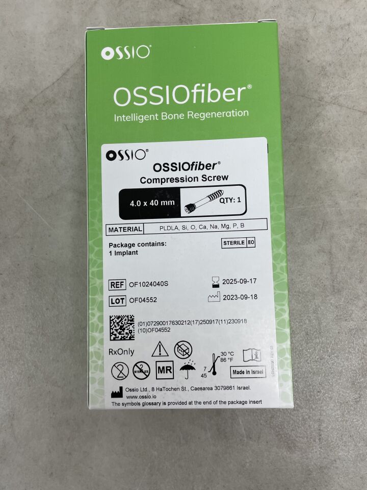 OF1024040S - OSSIO - OSSIOfiber Compression Screw, 4.0 x 40mm, (BX/1) - ( Expiry Date: 2025-09-17 )