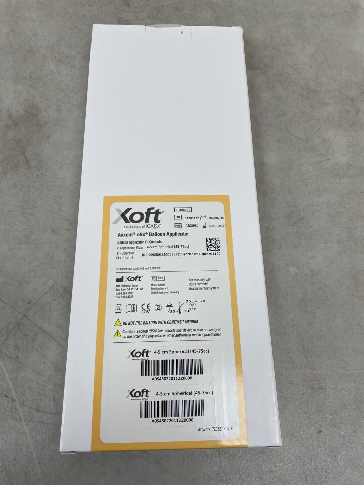 AB2061 - XOFT - Xoft Axxent eBx Balloon Applicator 4-5cm Spherical, 45-75cc, (BX/1) - ( Expiry Date: 2025-02-18 )