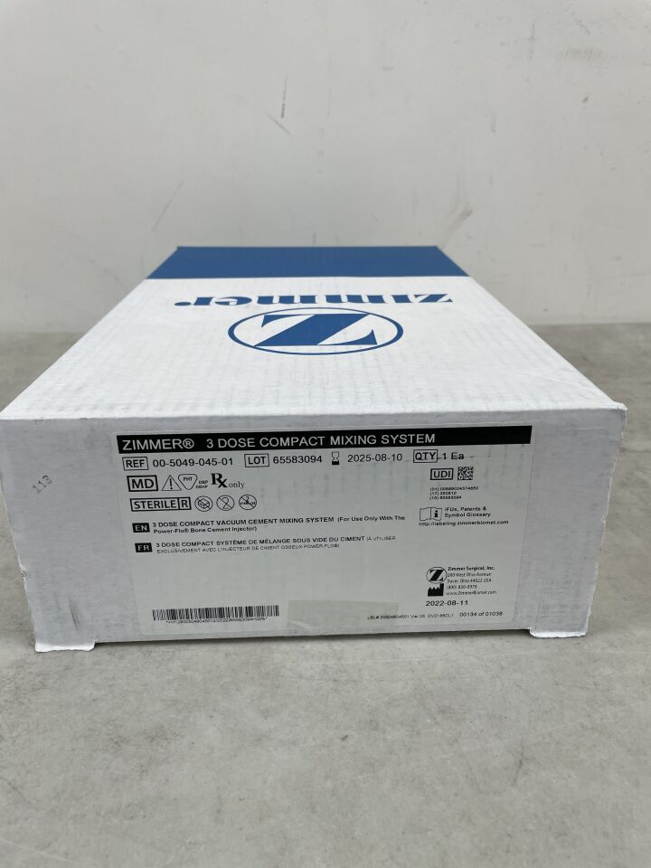 00-5049-045-01 - ZIMMER - Compact Vacuum Cement Mixing System, (BX/1) - ( Expiry Date: 2025-08-10 )