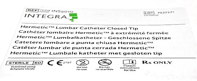INS5010 - INTEGRA - Hermetic lumbar catheter closed tip, (BX/1)