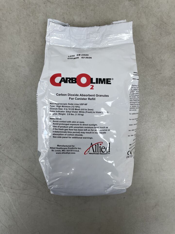55-01-0026 - ALLIED - Bolsa de recarga de absorbente de CO2 Carbolime (unidades) - (Fecha de caducidad: 01/02/2026)