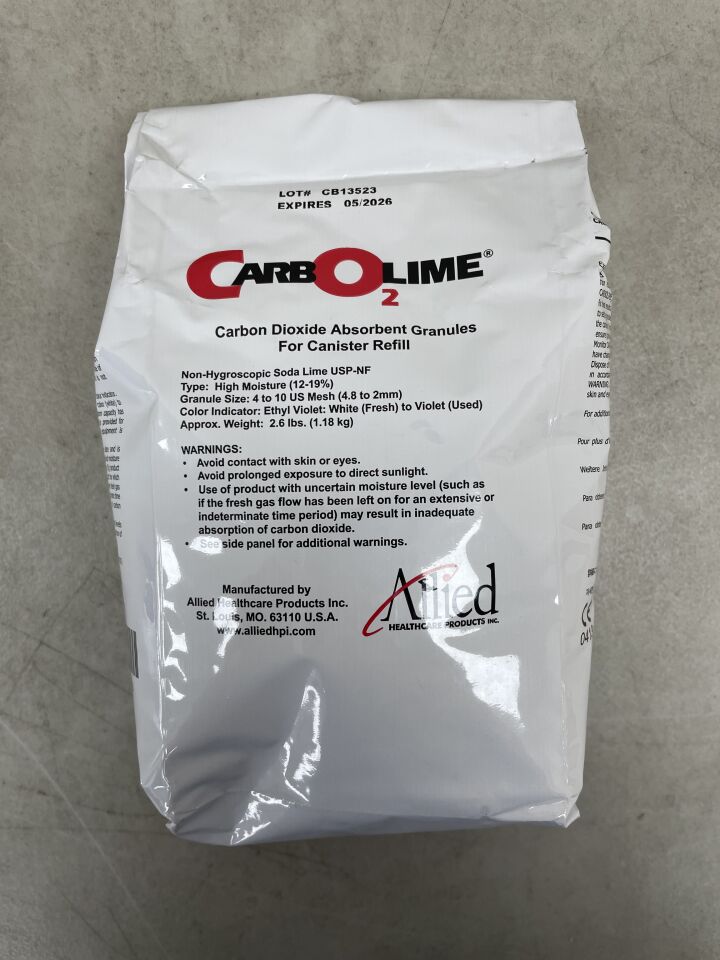 55-01-0026 - ALLIED - Bolsa de recarga de absorbente de CO2 Carbolime (unidades) - (Fecha de caducidad: 01/05/2026)