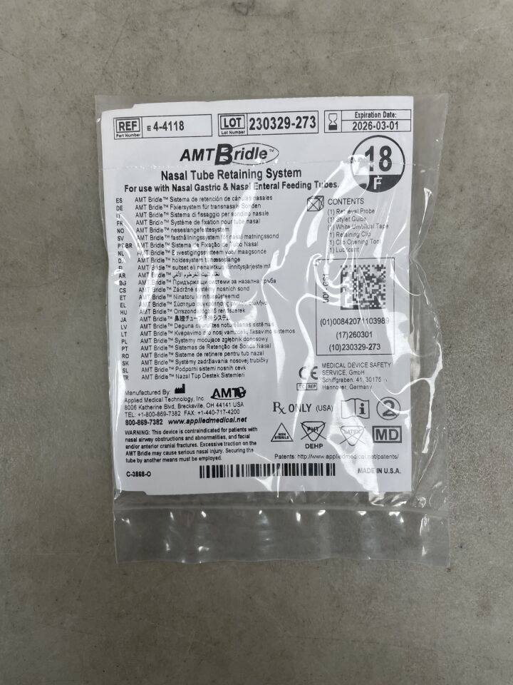 46130 - AMT - Bridle Nasal Tube Retaining System 18F, (EA) - ( Expiry Date: 2026-03-01 )