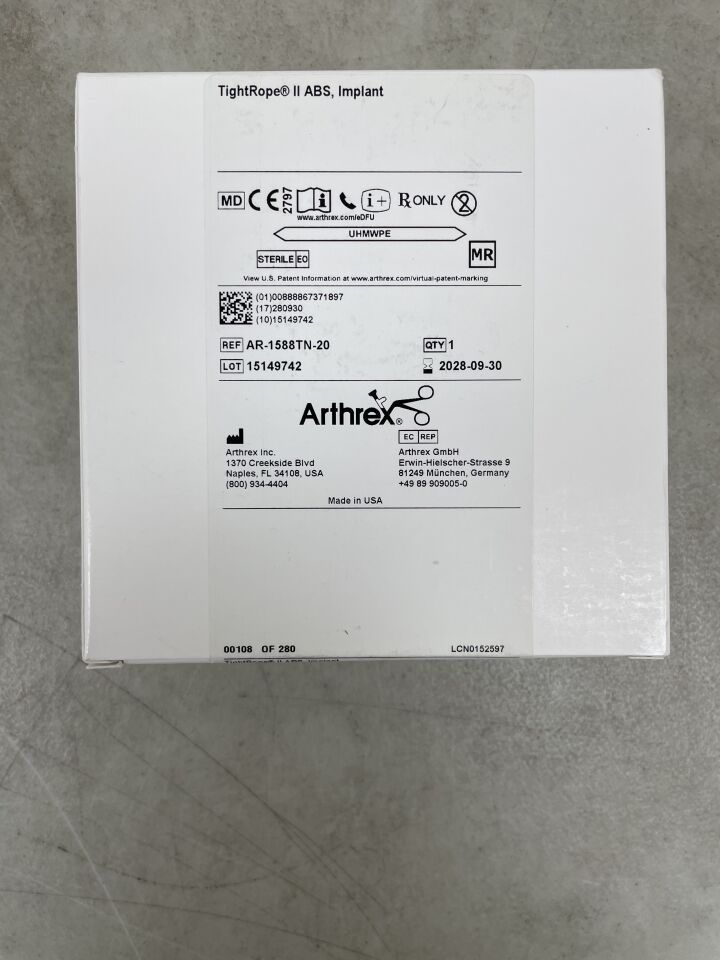AR-1588TN-20 - ARTHREX - Implante TightRope II ABS (caja/1) - (Fecha de caducidad: 30/09/2028)