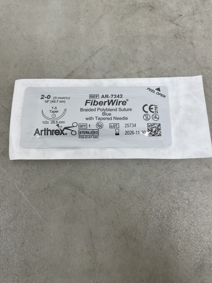 AR-7242  -  ARTHREX  -  FiberWire blue 18" T-5 taper , ( EA )  -  ( Expiry Date : 2026-11-30 )