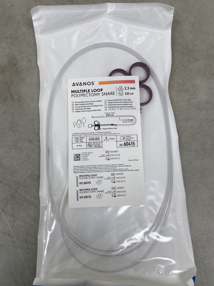 60415 - AVANOS MEDICAL - DS II 息肉切除圈套器 2.3mm / 240cm，中號橢圓形，（EA）-（有效期至：2026-02-27）