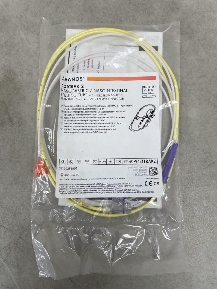 40-9431TRAK2 - AVANOS MEDICAL - Cortrak 2 鼻胃/鼻腸 (NG/NI) 餵食管，帶 EM 導絲和 ENFit 連接器，10F x 109cm，(EA) - (有效期至：2028-04-02)