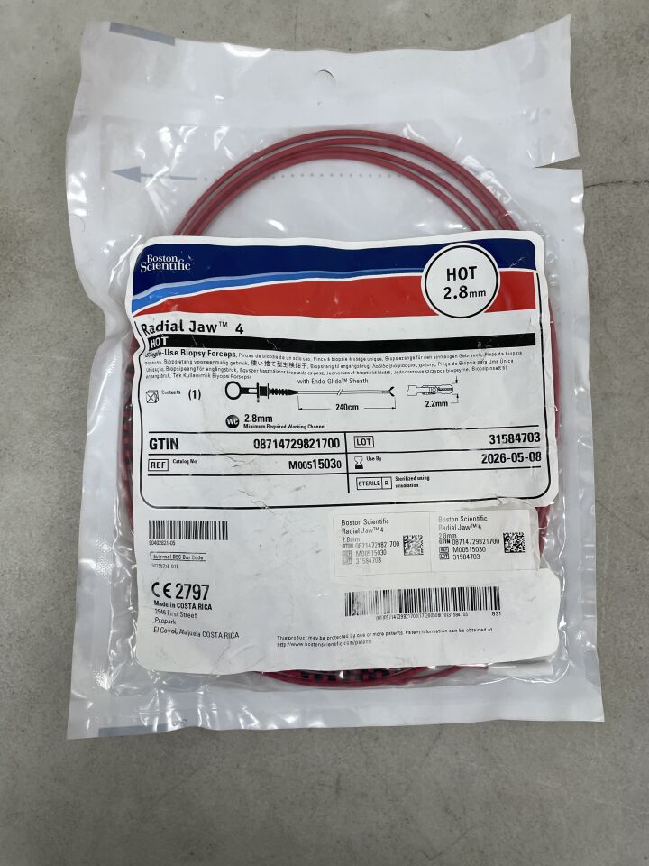 1503  -  BOSTON SCIENTIFIC  -  Radial Jaw 4 Single-Use Biopsy Forceps - HOT - 2.8mm x 240cm , ( EA )  -  ( Expiry Date : 2026-05-08 )