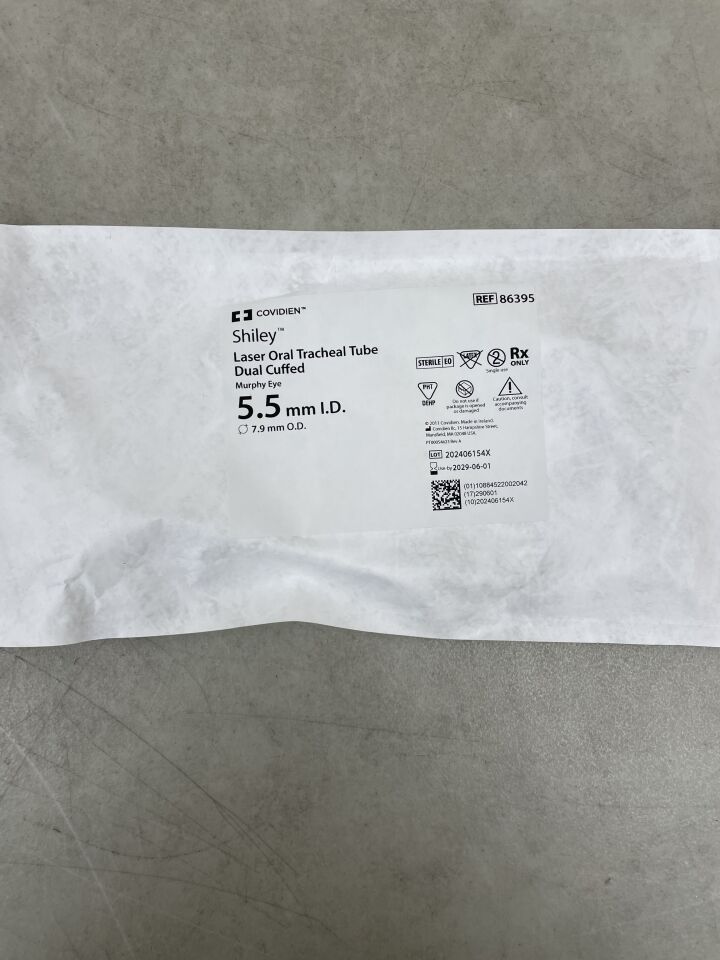 86395 - COVIDIEN - Mallinckrodt 雙囊雷射口鼻氣管切開插管，附墨菲氏孔，5.5 號，（EA）-（有效期至：2029-06-01）