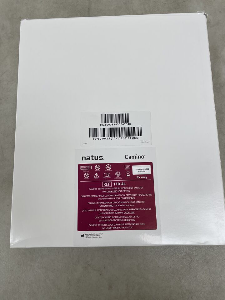 110-4L - NATUS - Camino 顱內壓監測導管（附 Licox 螺栓接頭），（BX/1）-（有效期至：2027-04-12）