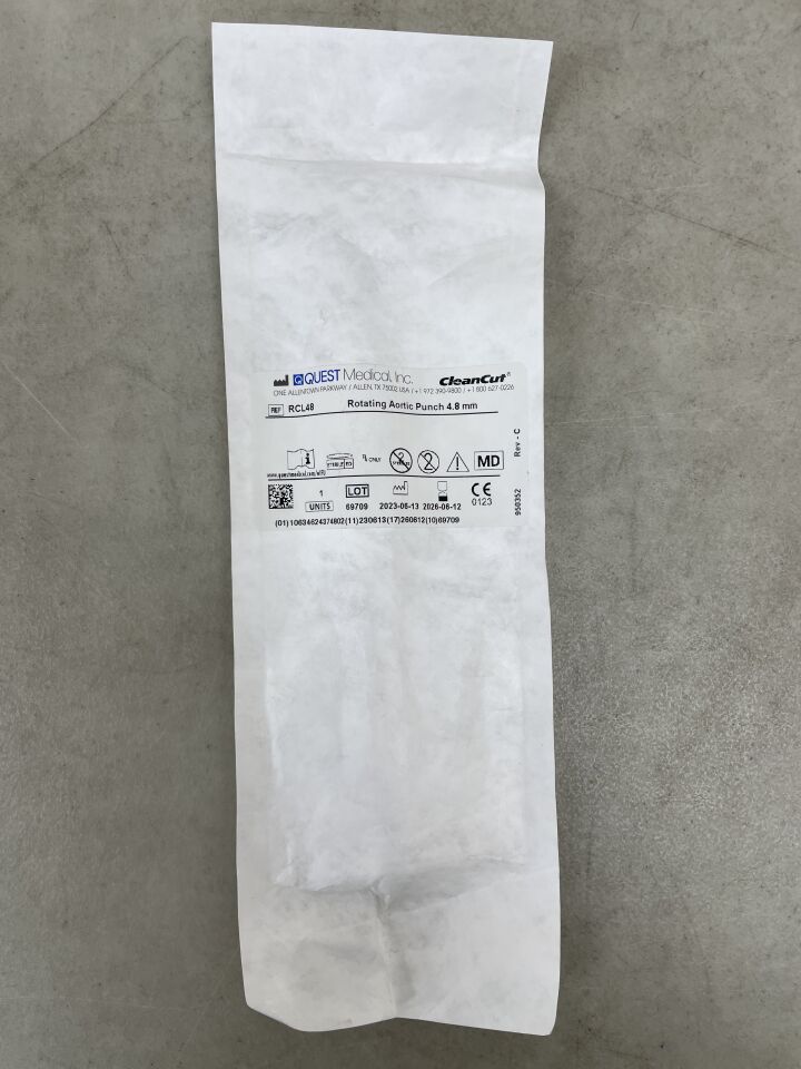 RCL48  -  QUEST MEDICAL  -  CleanCut Rotating Aortic Punch 4.8mm , ( EA )  -  ( Expiry Date : 2026-06-12 )