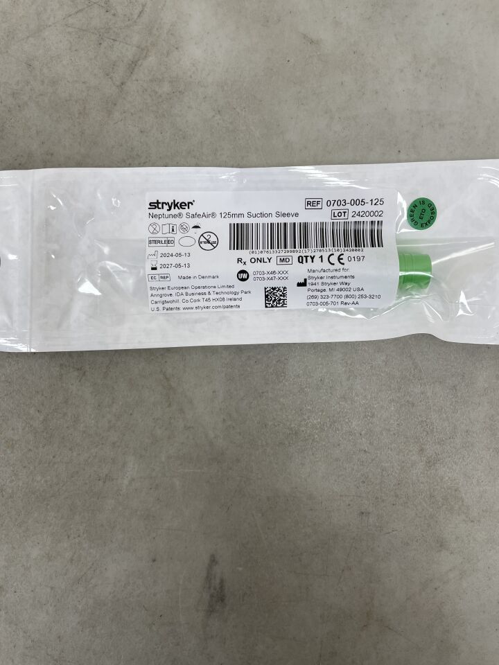 0703-005-125  -  STRYKER  -  Neptune Suction Sleeve 125mm , ( EA )  -  ( Expiry Date : 2027-05-13 )
