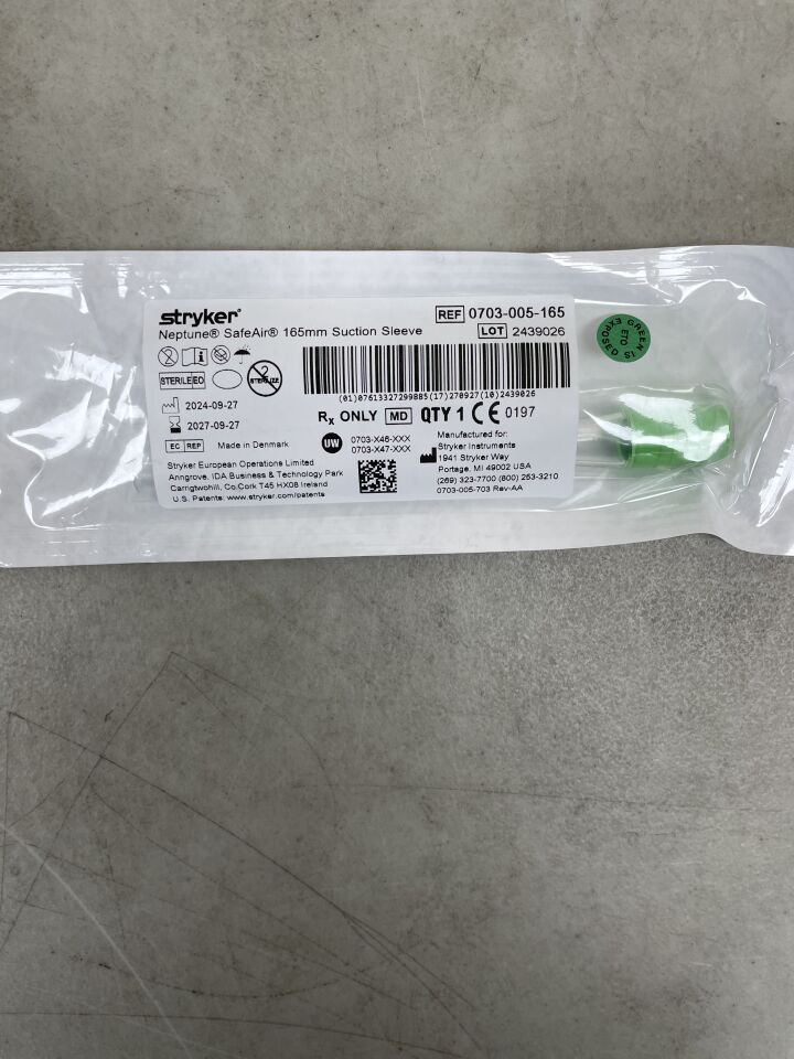 0703-005-165  -  STRYKER  -  Neptune Suction Sleeve 165mm , ( EA )  -  ( Expiry Date : 2027-09-27 )
