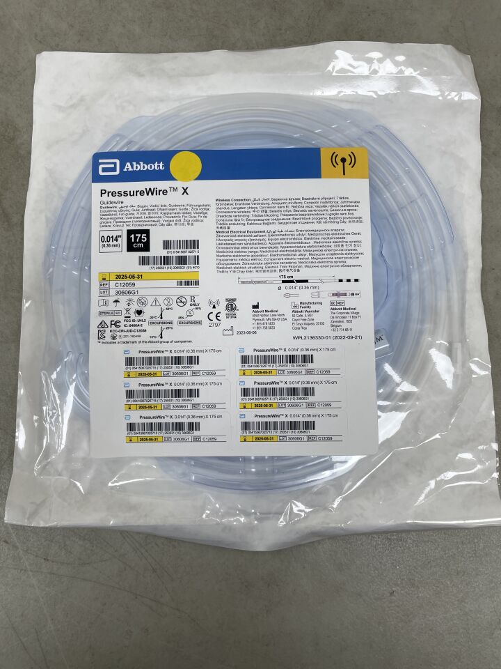 C12059 - ABBOTT - PressureWire X Wireless Pressure Guidewire, 0.014 in. dia. x 175 cm Length, (EA) - ( Expiry Date: 2025-05-31 )