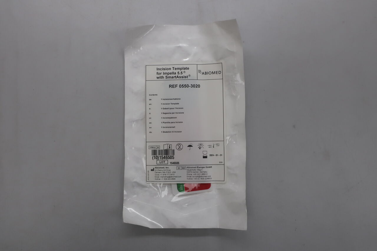 0550-3020 - ABIOMED - Incision Template for Impella 5.5 with SmartAssist , (EA) - ( Expiry Date: 2024-10-31 )