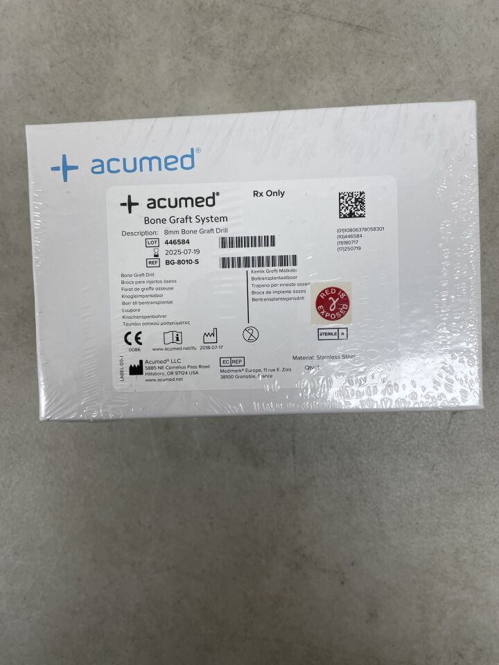 BG-8010-S - ACUMED - 8mm Bone Graft Drill, (BX/1) - ( Expiry Date: 2025-07-19 )